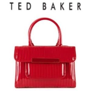 Ted BakerLondon Quilted Red Patent Satchel / Bag